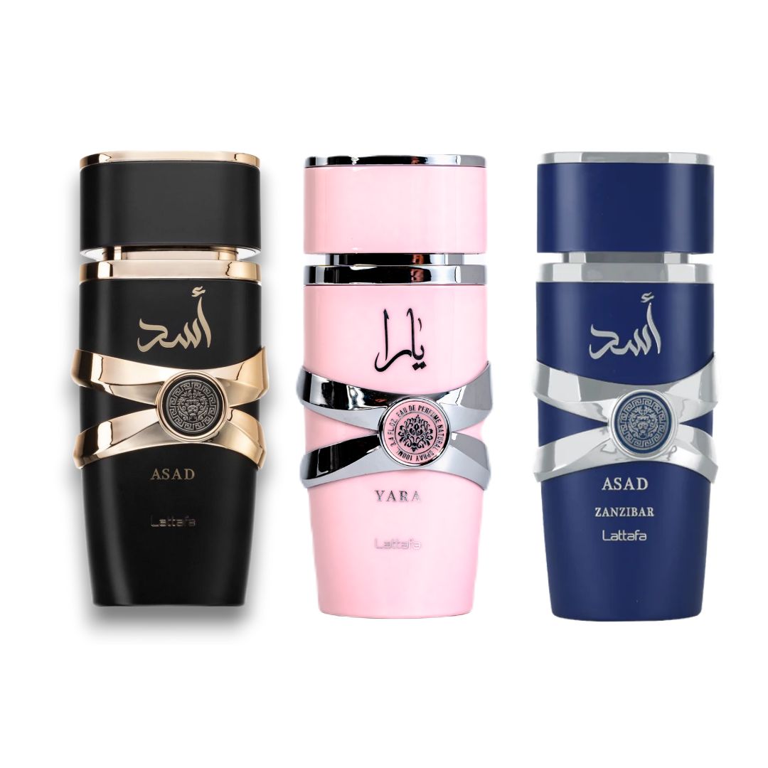 PERFUMES ASAD+YARA+ZANZIBAR